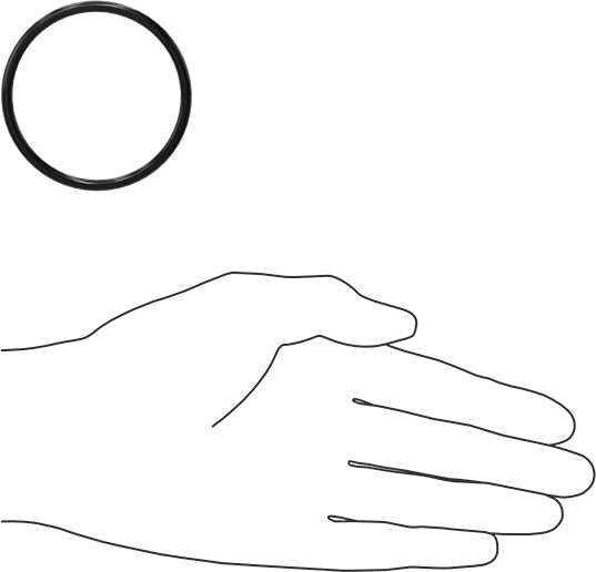 Yağa Dayanıklı Buna-N O-Ring, 3.5 mm Genişlik, 52 mm İç Çap