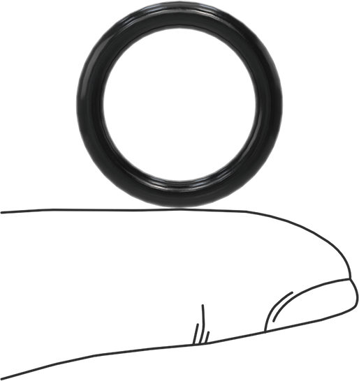 Yağa Dayanıklı Buna-N O-Ring, 3 mm Genişlik, 16.5 mm İç Çap