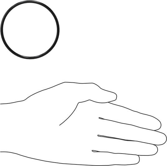 Yağa Dayanıklı Buna-N O-Ring, 3 mm Genişlik, 59.5 mm İç Çap