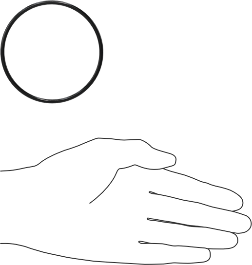 Yağa Dayanıklı Buna-N O-Ring, 3 mm Genişlik, 69.5 mm İç Çap