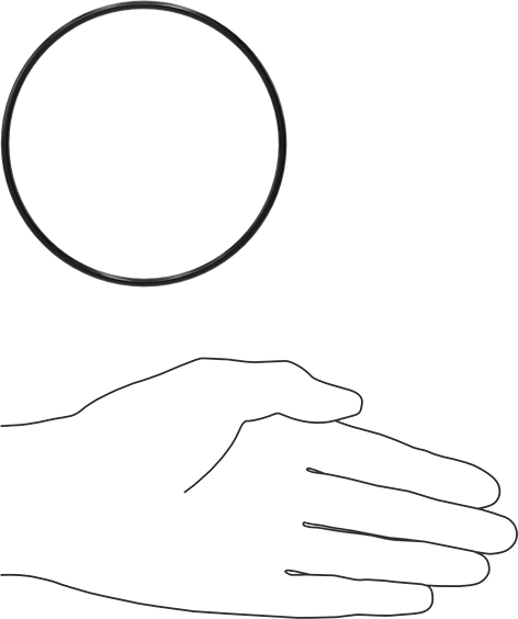 Yağa Dayanıklı Buna-N O-Ring, 3 mm Genişlik, 96 mm İç Çap