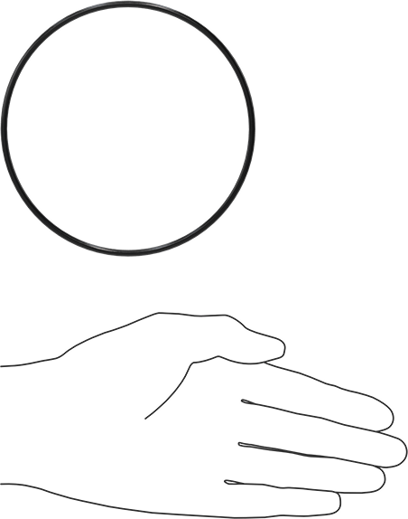 Yağa Dayanıklı Buna-N O-Ring, 3 mm Genişlik, 109.5 mm İç Çap