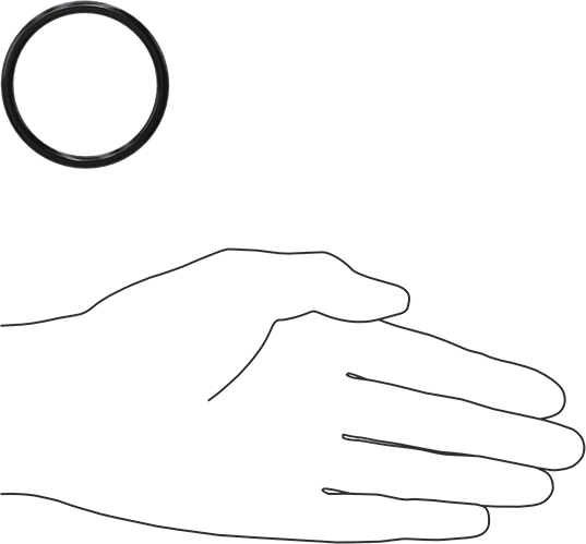 Yağa Dayanıklı Buna-N O-Ring, 4 mm Genişlik, 45 mm İç Çap