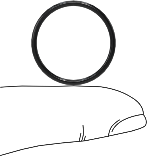 Yağa Dayanıklı Buna-N O-Ring, 1.5 mm Genişlik, 19.5 mm İç Çap