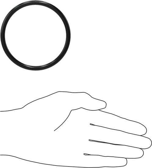 Yağa Dayanıklı Buna-N O-Ring, 5.7 mm Genişlik, 74.2 mm İç Çap