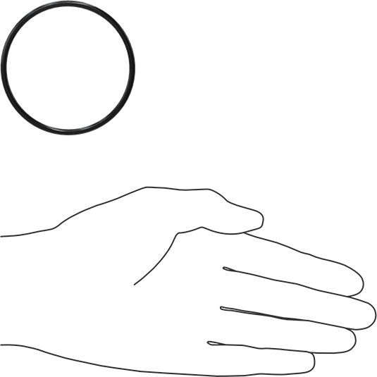 Yağa Dayanıklı Buna-N O-Ring, 3 mm Genişlik, 60 mm İç Çap