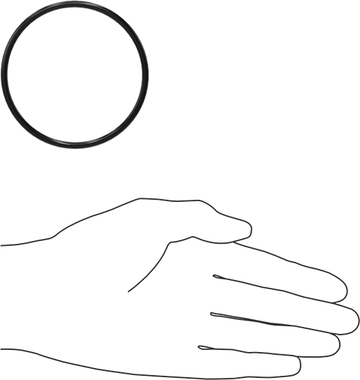 Yağa Dayanıklı Buna-N O-Ring, 3.5 mm Genişlik, 69 mm İç Çap