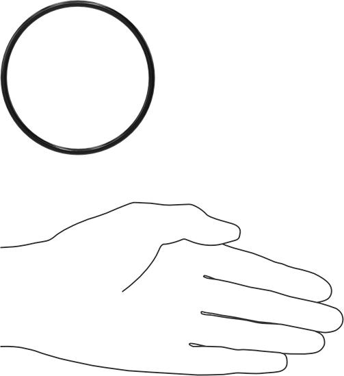 Yağa Dayanıklı Buna-N O-Ring, 3.5 mm Genişlik, 76 mm İç Çap