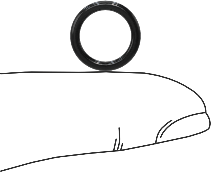 Yağa Dayanıklı Buna-N O-Ring, 1.8 mm Genişlik, 9.5 mm İç Çap