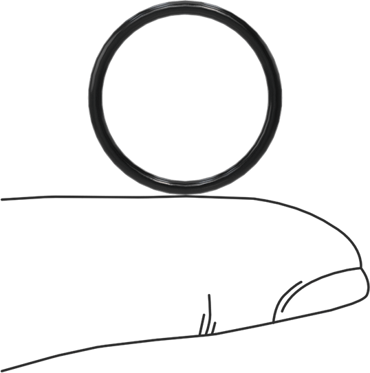 Yağa Dayanıklı Buna-N O-Ring, 1.5 mm Genişlik, 17.5 mm İç Çap