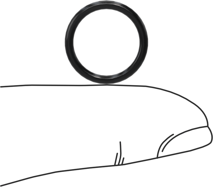 Yağa Dayanıklı Buna-N O-Ring, 1.6 mm Genişlik, 12.1 mm İç Çap