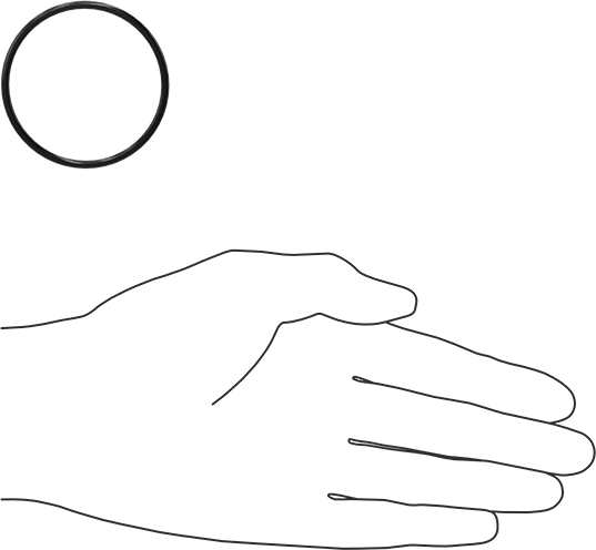 Yağa Dayanıklı Buna-N O-Ring, 2.5 mm Genişlik, 47 mm İç Çap