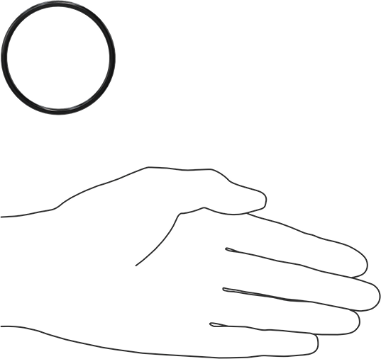 Yağa Dayanıklı Buna-N O-Ring, 3.1 mm Genişlik, 49.4 mm İç Çap