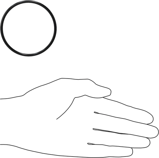 Yağa Dayanıklı Buna-N O-Ring, 3.1 mm Genişlik, 59.4 mm İç Çap