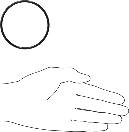 Yağa Dayanıklı Buna-N O-Ring, 3.1 mm Genişlik, 64.4 mm İç Çap