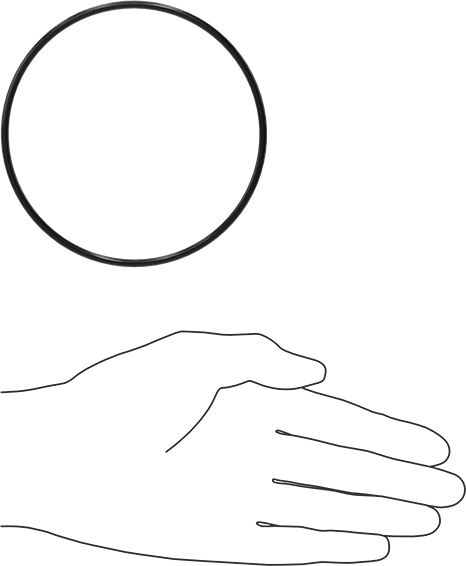 Yağa Dayanıklı Buna-N O-Ring, 3.1 mm Genişlik, 99.4 mm İç Çap