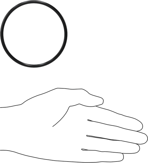 Yağa Dayanıklı Buna-N O-Ring, 4 mm Genişlik, 76 mm İç Çap