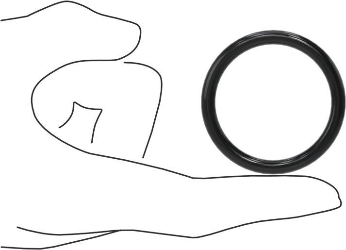 Yağa Dayanıklı Buna-N O-Ring, 5 mm Genişlik, 40 mm İç Çap