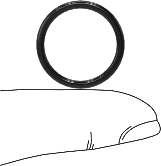 Yağa Dayanıklı Buna-N O-Ring, 2 mm Genişlik, 17.5 mm İç Çap