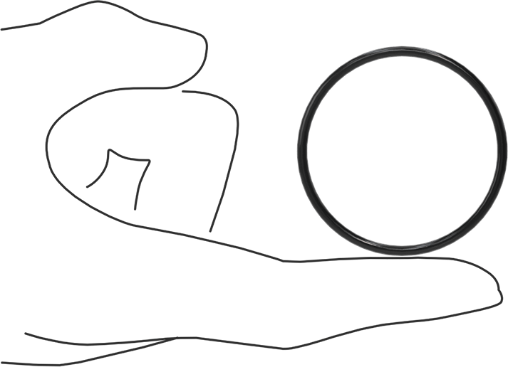 Yağa Dayanıklı Buna-N O-Ring, 2.4 mm Genişlik, 44.6 mm İç Çap