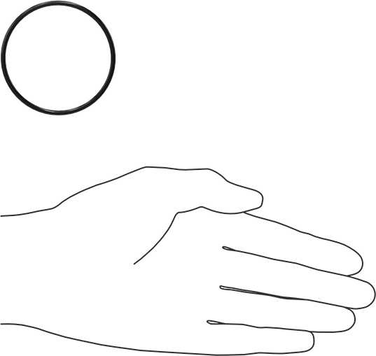 Yağa Dayanıklı Buna-N O-Ring, 2.4 mm Genişlik, 51.6 mm İç Çap