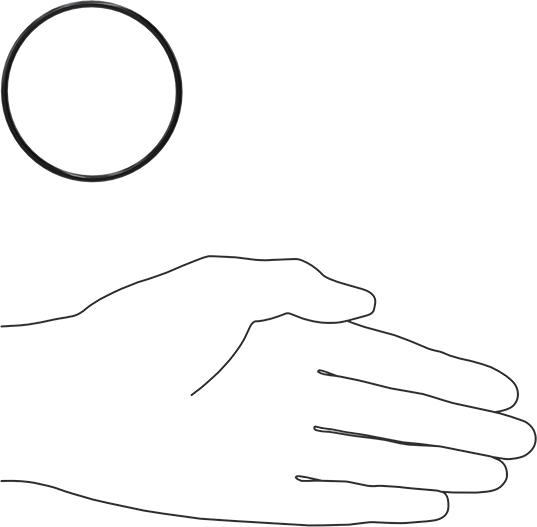 Yağa Dayanıklı Buna-N O-Ring, 2.4 mm Genişlik, 57.6 mm İç Çap