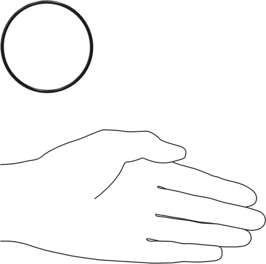 Yağa Dayanıklı Buna-N O-Ring, 2.4 mm Genişlik, 59.6 mm İç Çap