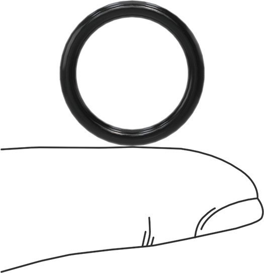 Yağa Dayanıklı Buna-N O-Ring, 2.5 mm Genişlik, 16.5 mm İç Çap