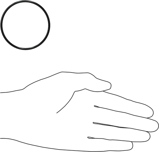 Yağa Dayanıklı Buna-N O-Ring, 2.5 mm Genişlik, 53 mm İç Çap