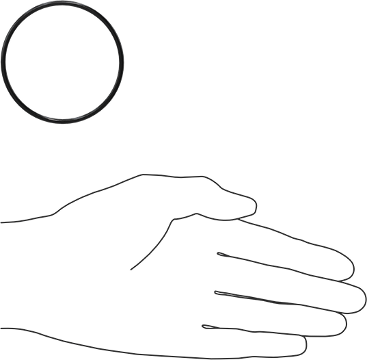 Yağa Dayanıklı Buna-N O-Ring, 2.5 mm Genişlik, 57 mm İç Çap