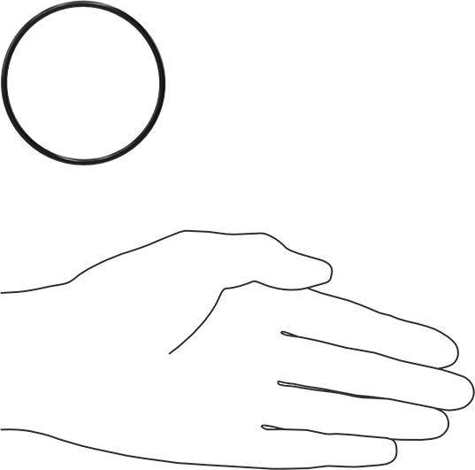 Yağa Dayanıklı Buna-N O-Ring, 2.5 mm Genişlik, 59 mm İç Çap