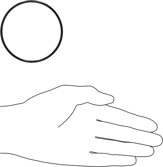 Yağa Dayanıklı Buna-N O-Ring, 2.5 mm Genişlik, 66 mm İç Çap