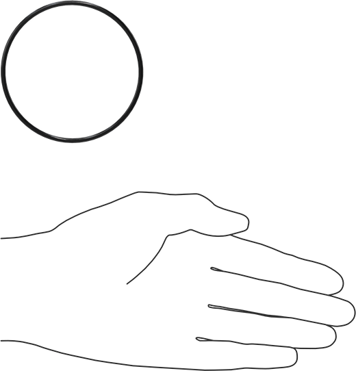 Yağa Dayanıklı Buna-N O-Ring, 2.5 mm Genişlik, 69 mm İç Çap