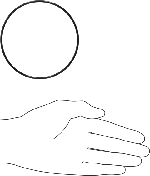 Yağa Dayanıklı Buna-N O-Ring, 2.5 mm Genişlik, 92 mm İç Çap