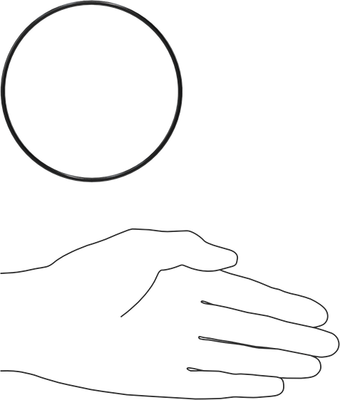 Yağa Dayanıklı Buna-N O-Ring, 2.5 mm Genişlik, 94 mm İç Çap