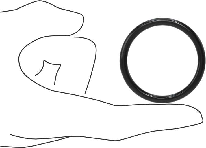 Yağa Dayanıklı Buna-N O-Ring, 4.5 mm Genişlik, 41 mm İç Çap