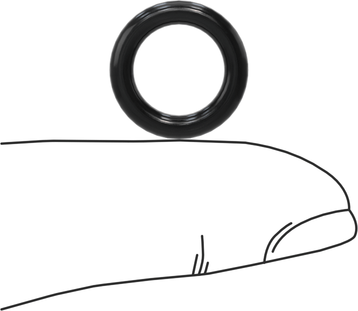 Yağa Dayanıklı Buna-N O-Ring, 2.62 mm Genişlik, 9.9 mm İç Çap