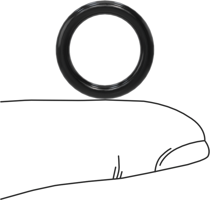 Yağa Dayanıklı Buna-N O-Ring, 2.62 mm Genişlik, 13.1 mm İç Çap