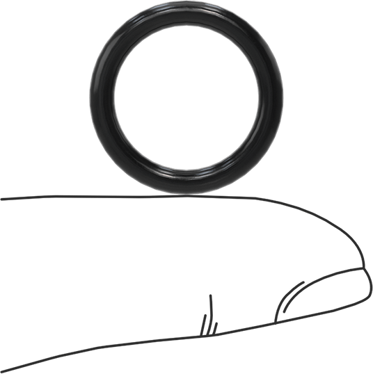 Yağa Dayanıklı Buna-N O-Ring, 2.62 mm Genişlik, 15.08 mm İç Çap
