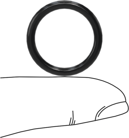 Yağa Dayanıklı Buna-N O-Ring, 2.62 mm Genişlik, 17.86 mm İç Çap