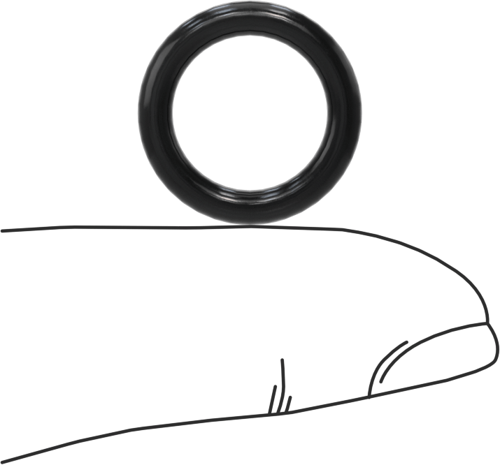 Yağa Dayanıklı Buna-N O-Ring, 2.7 mm Genişlik, 12.1 mm İç Çap