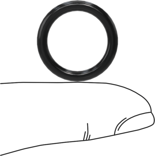 Yağa Dayanıklı Buna-N O-Ring, 2.7 mm Genişlik, 15.1 mm İç Çap