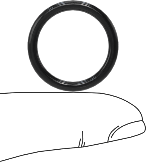 Yağa Dayanıklı Buna-N O-Ring, 2.7 mm Genişlik, 19 mm İç Çap