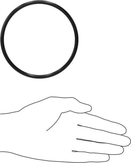 Yağa Dayanıklı Buna-N O-Ring, 5.3 mm Genişlik, 100 mm İç Çap