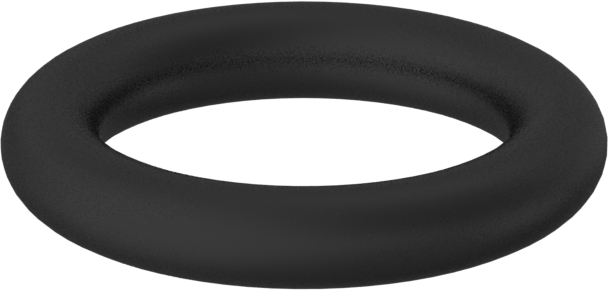Kimyasala Dayanıklı Viton® Floroelastomer O-Ring, 2.4 mm Genişlik, 9.8 mm İç Çap