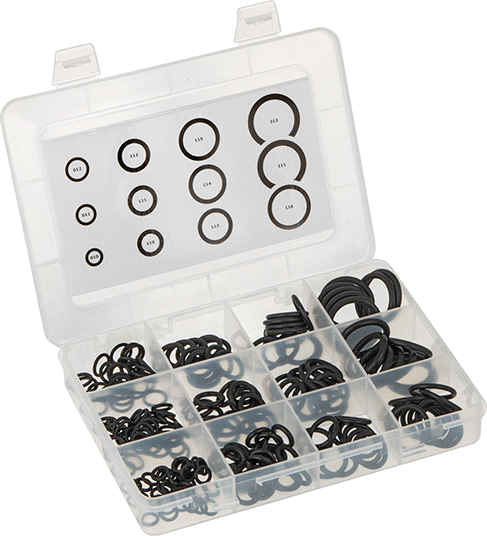 Suya ve Buhara Dayanıklı O-Ring Assortment, 200 Pieces