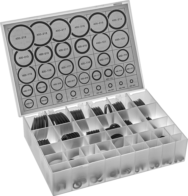 X Profilli Yağa Dayanıklı Buna-N O-Ring Assortment, 226 Pieces