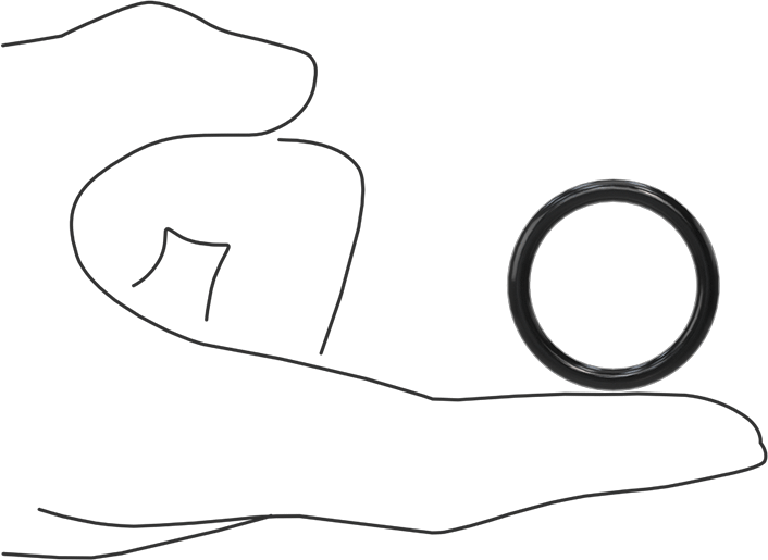 Yağa Dayanıklı Buna-N O-Ring, 3.5 mm Genişlik, 25.7 mm İç Çap