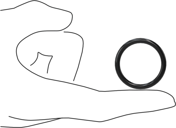 Yağa Dayanıklı Buna-N O-Ring, 3.5 mm Genişlik, 27.7 mm İç Çap