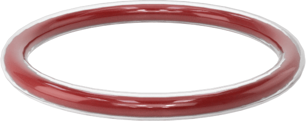 Kimyasala Dayanıklı FEP Kaplı Silikon O-Ring, Düşük Sıcaklık, 1/16 Kesirli Genişlik, Dash No. 017